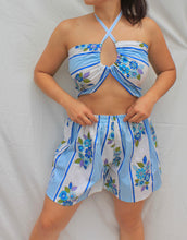 Load image into Gallery viewer, Jane Top & Zephyr Shorts- Blue Floral