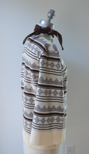 Load image into Gallery viewer, Brown and Creme Top