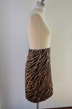 Load image into Gallery viewer, Fuzzy Zebra Print Skirt