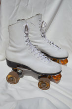 Load image into Gallery viewer, White Vintage Roller Skates
