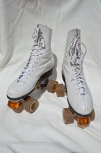 Load image into Gallery viewer, White Vintage Roller Skates
