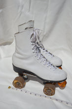Load image into Gallery viewer, White Vintage Roller Skates
