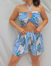 Load image into Gallery viewer, Jane Top &amp; Zephyr Shorts- Blue Floral
