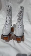 Load and play video in Gallery viewer, White Vintage Roller Skates

