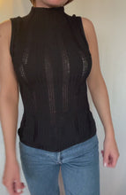 Load and play video in Gallery viewer, Black Ribbed and Shredded Tank

