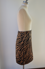 Load image into Gallery viewer, Fuzzy Zebra Print Skirt
