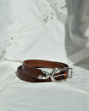 Load image into Gallery viewer, Leather and Silver Belt
